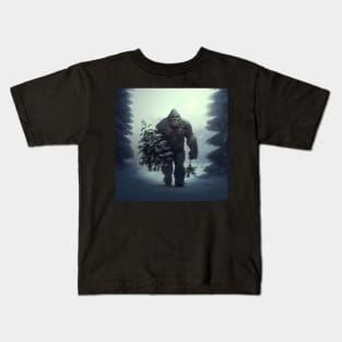 A Bigfoot Christmas! Kids T-Shirt